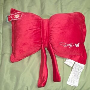 Dolly Parton Christmas Bow Shaped Decorative Pillow